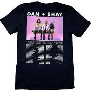 NWOT Dan + Shay Official The Arena Tour Graphic T-Shirt Black Unisex Sz S